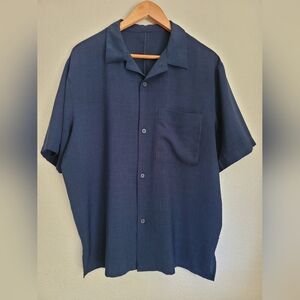 lululemon athletica Men's Short-Sleeve Button-Down Shirt in Navy Blue